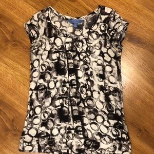 Black and White Print Top